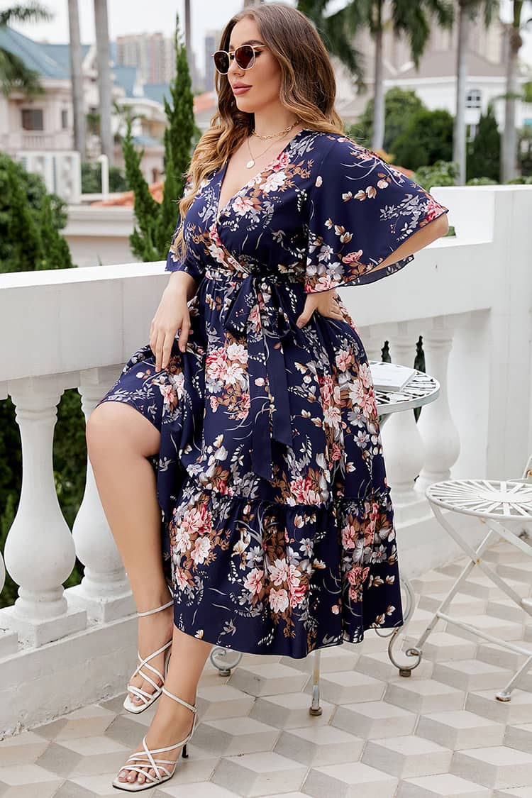 Champêtre Chic Robe été Grande Taille Chic Robe Fleurie