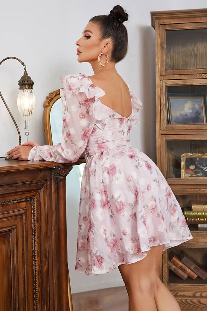 Robe à best sale fleurs courte