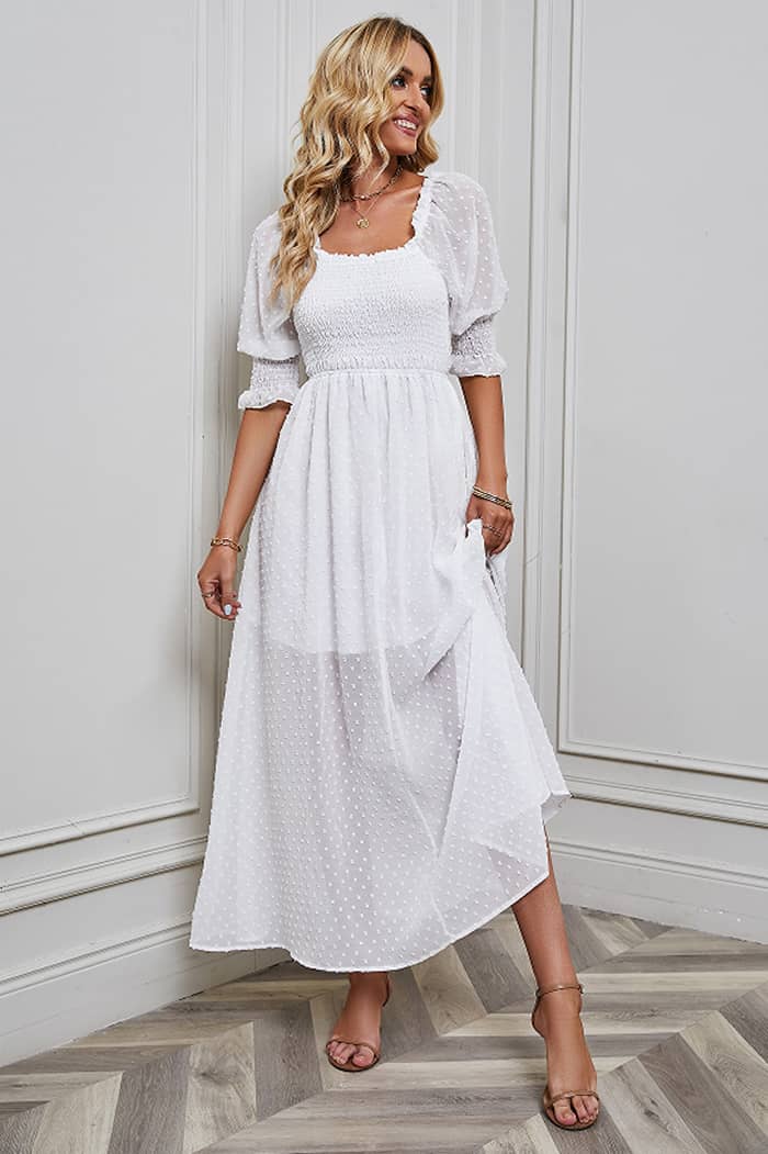 Robe blanche champetre chic new arrivals