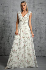 Robe Blanche   Fleurie Longue - Vignette | Mlle Champêtre