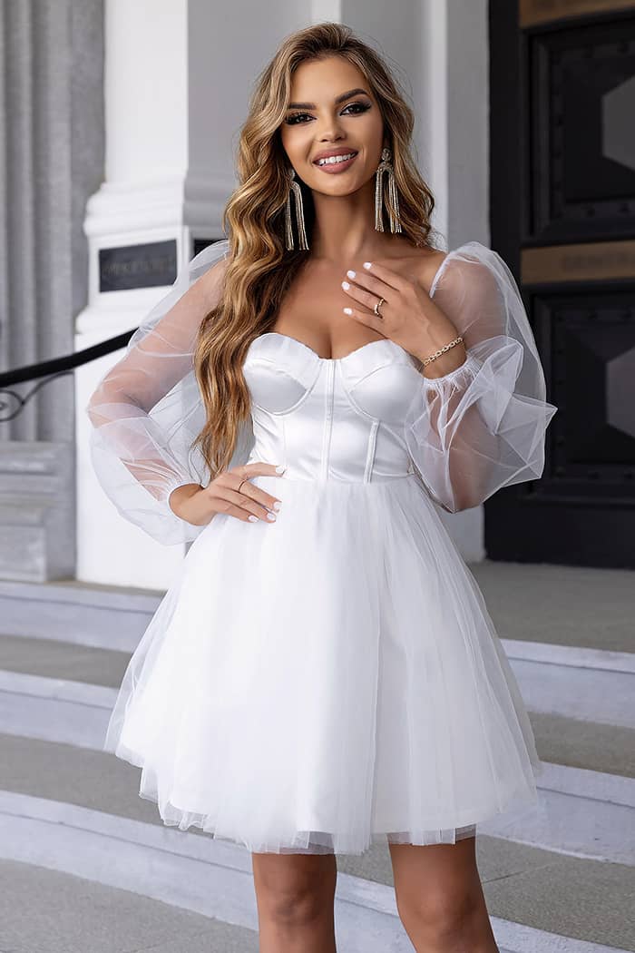 Robe corset blanche sale