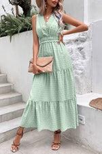 Robe Longue Champêtre   Vert Opaline - Vignette | Mlle Champêtre