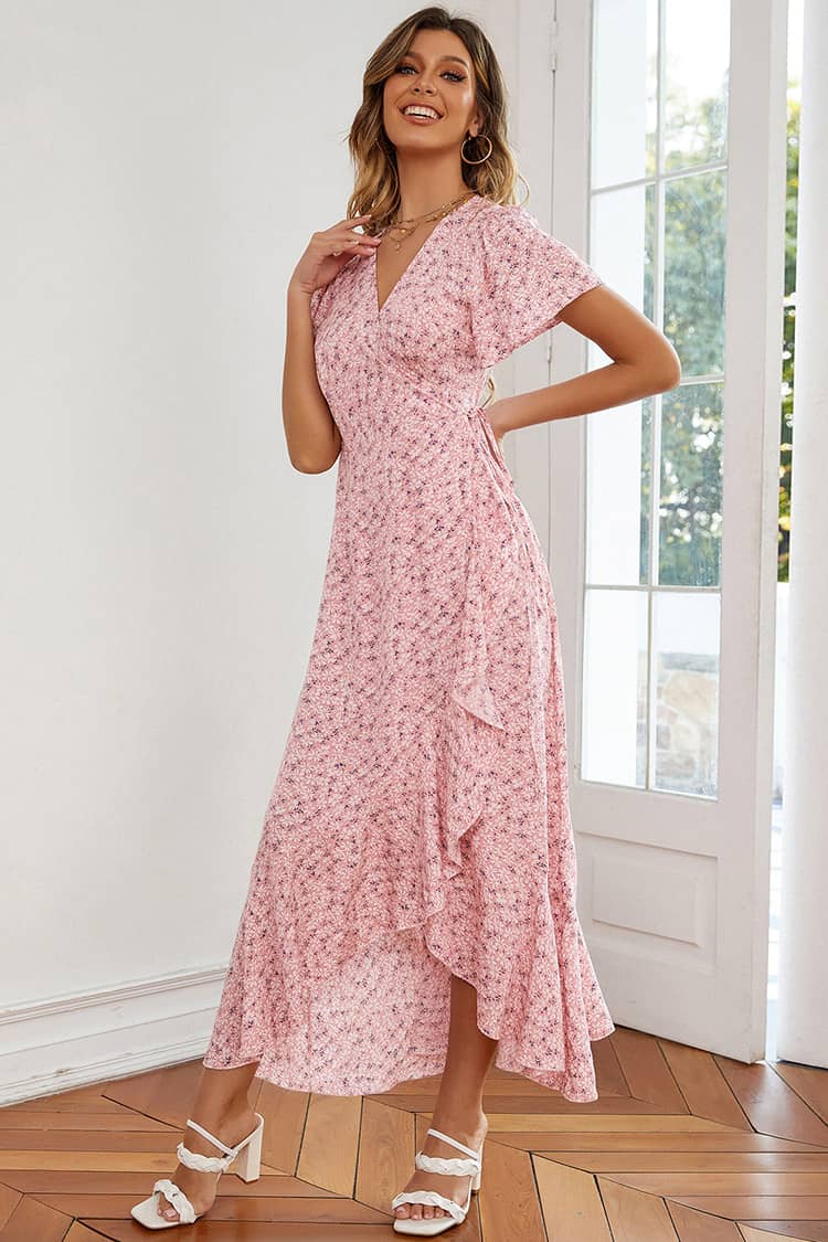 Robe discount rose fleur