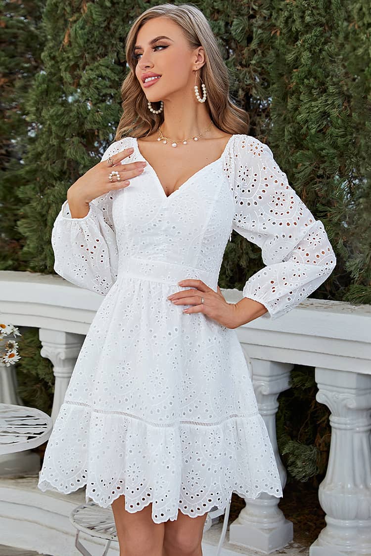 Robe Courte Champ tre Blanche Mlle Champ tre