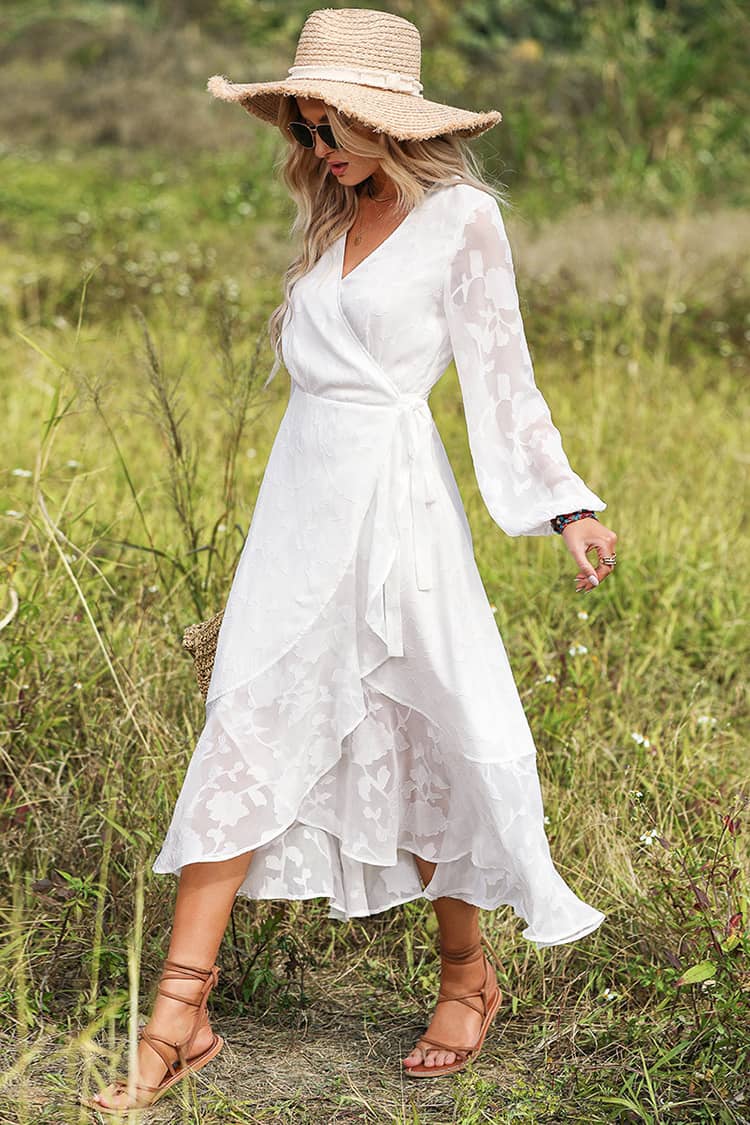 Robe longue best sale été blanche porte