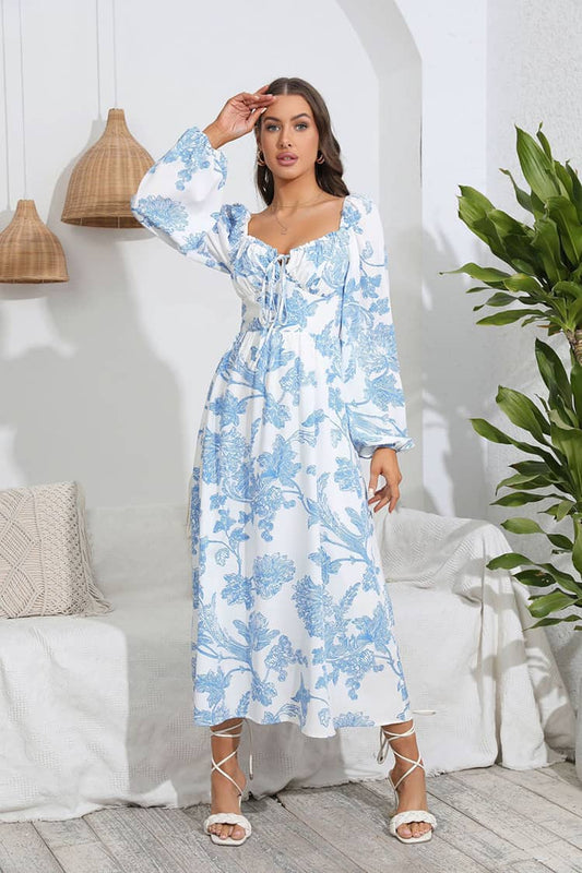 Robe Champetre Longue Avec Manche