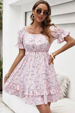 Robe Rose Pâle Style Vintage Champêtre - Vignette | Mlle Champêtre