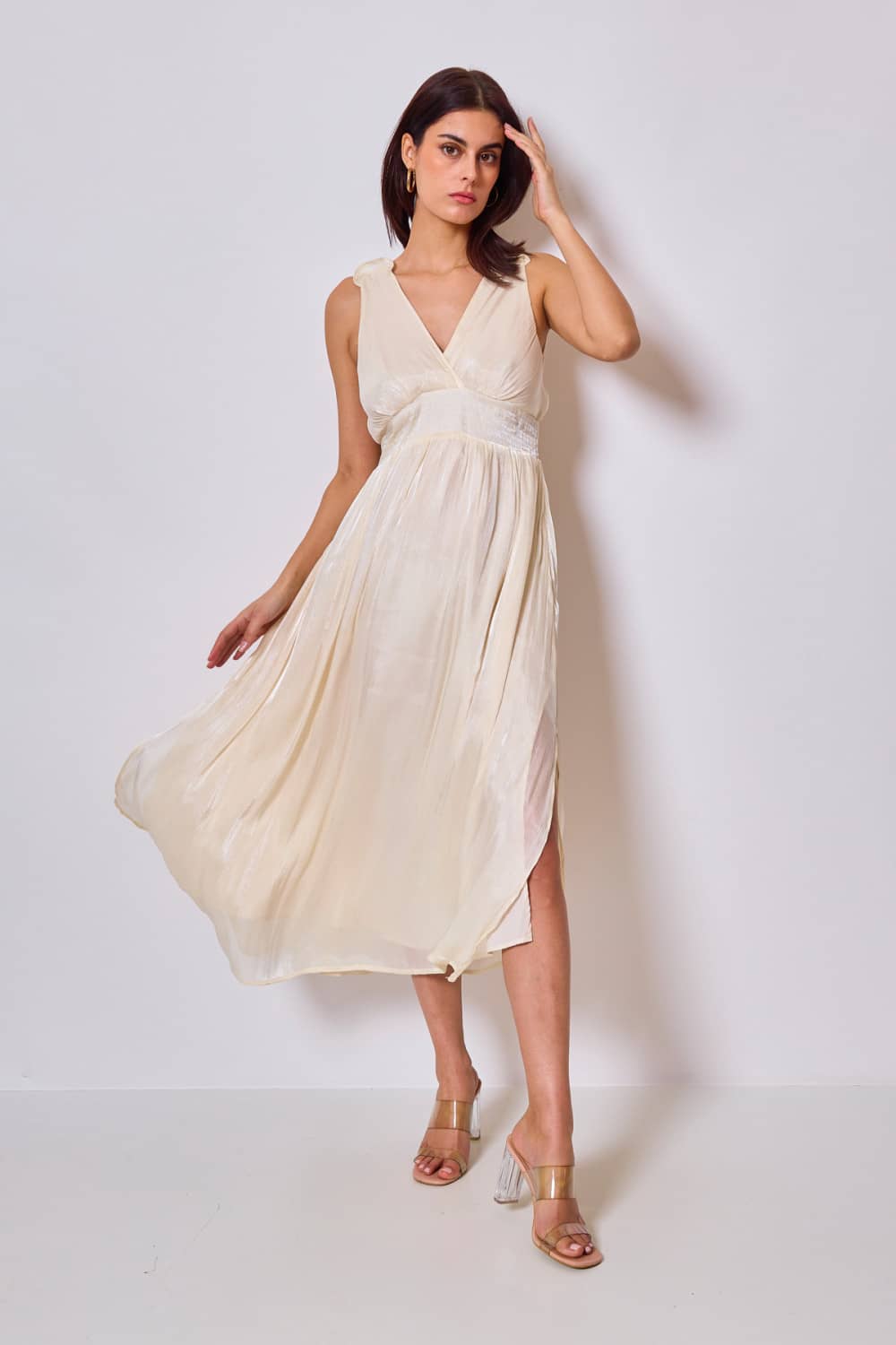 Robe de Soirée <br> Longue Ivoire