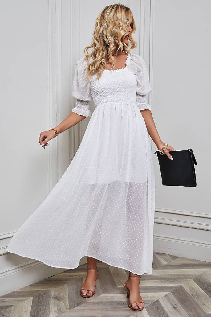 Robe Blanche Champetre Chic