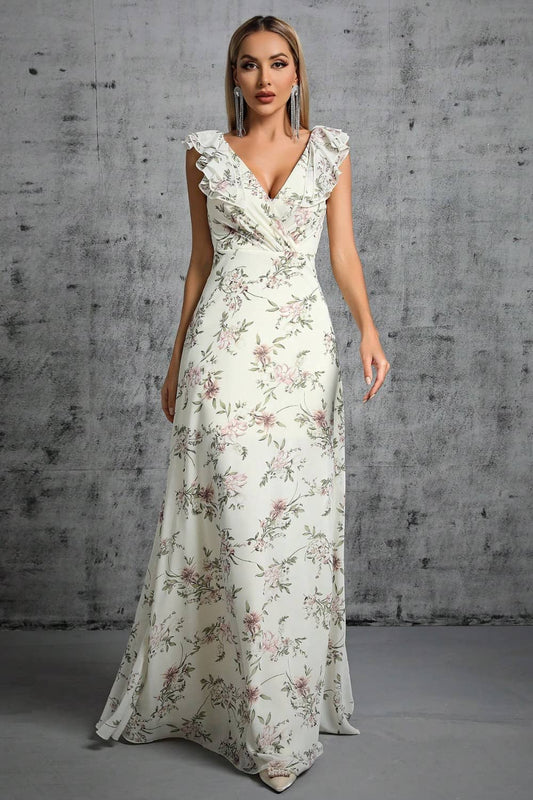Robe Blanche <br> Fleurie Longue