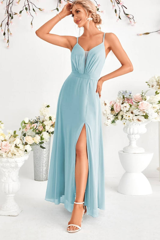 Robe Fendue Bleue