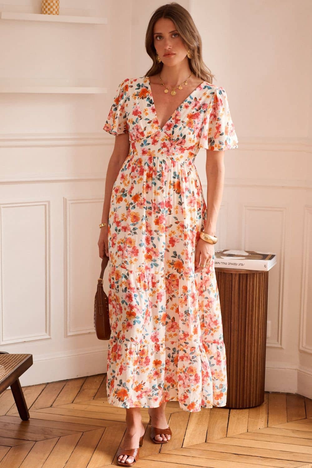 Robe Fluide Invitée Mariage Fleurie