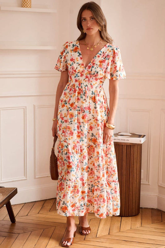 Robe Fluide Invitée Mariage Fleurie