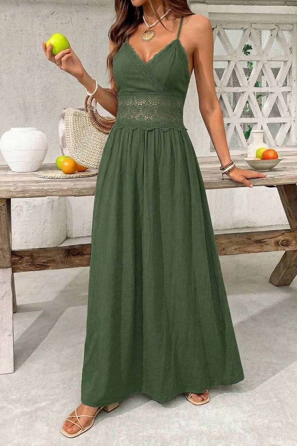 Robe Longue Vert Olive Mariage