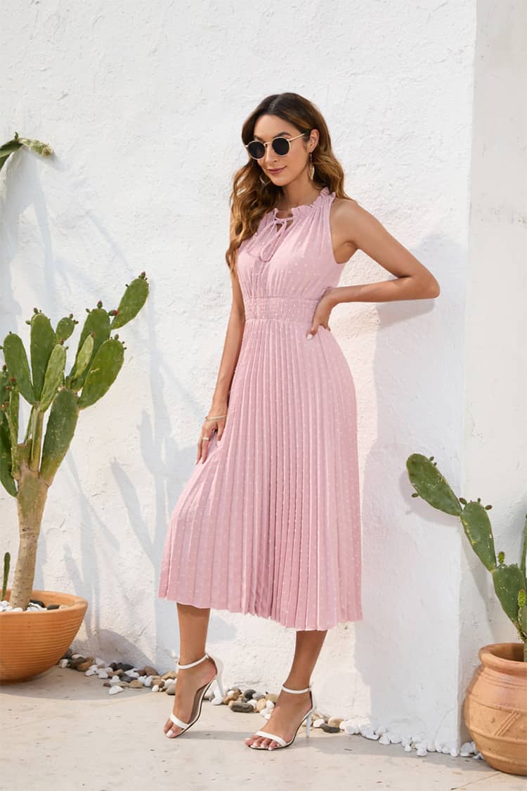 Tenue robe rose discount poudré