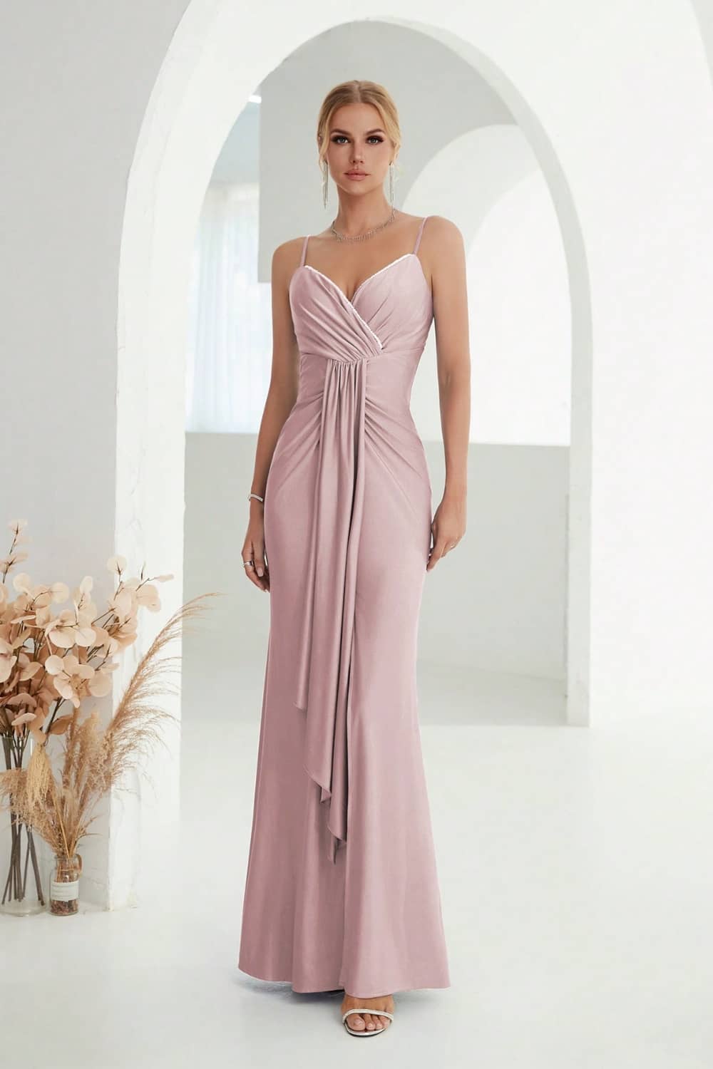 Robe Satin Dos Nu